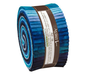 Robert Kaufman Artisan Batiks Prisma Dyes Open Water Roll Up/Jelly Roll