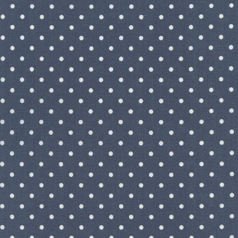 Timeless Treasures Polka Dot - Denim Blue Dots