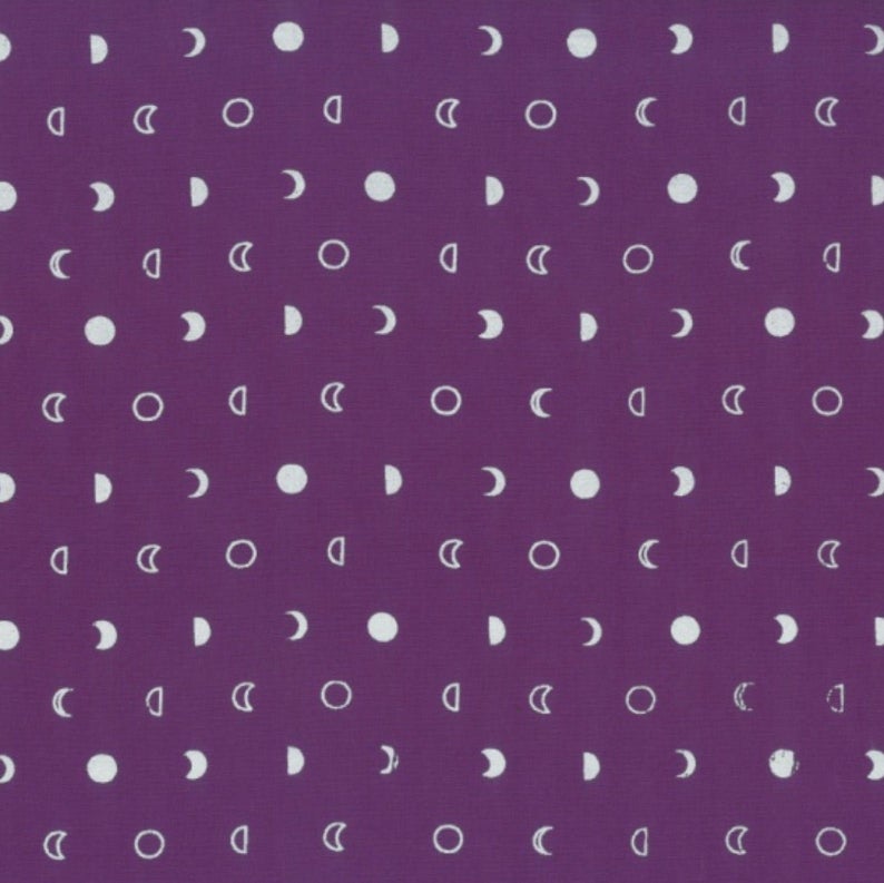 Indah Batiks - Moons Purple/Silver Batik Yardage