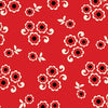 Moon Flower -  Moon Button Red Yardage