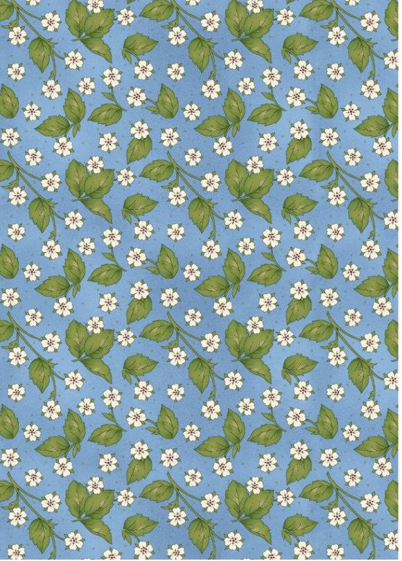 From the Farm- Strawberry Blossoms Yardage