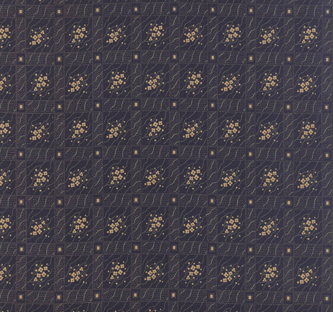 Hawthorn Ridge Navy - Floral Trellis Yardage