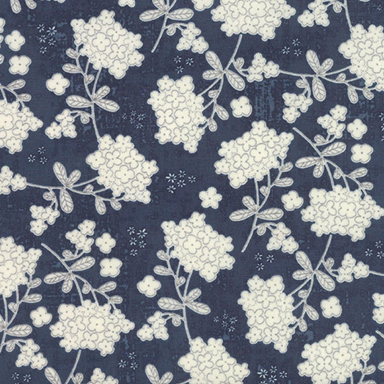 Garden Project Blueberry Vintage Floral Fabric 