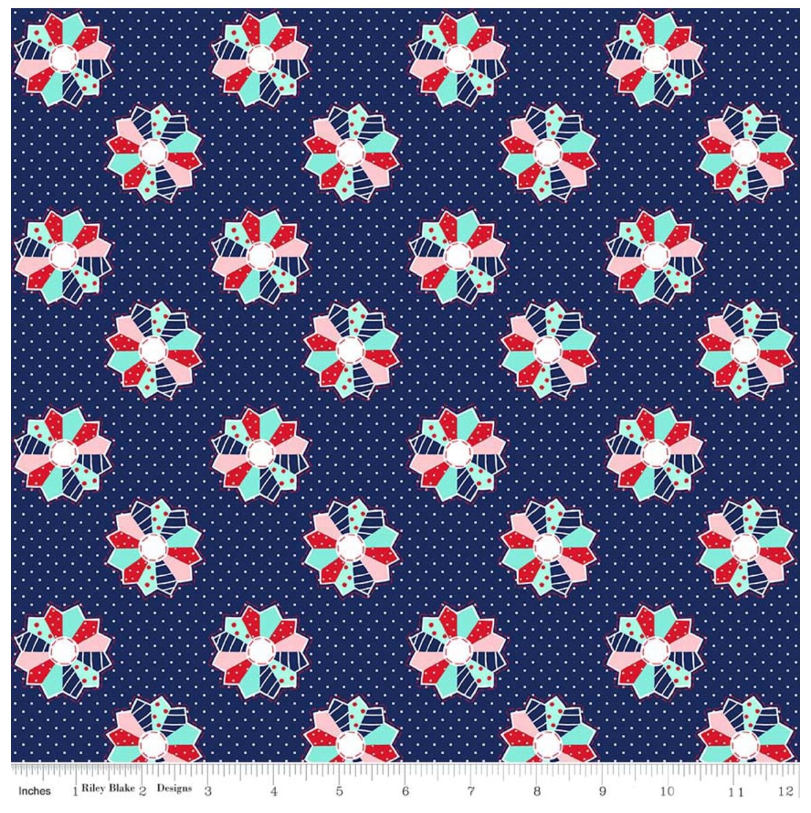 A Little Sweetness - Sweetness Dresden Navy Yardage