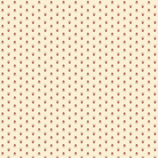 Dargate Vines Red Florals Yardage