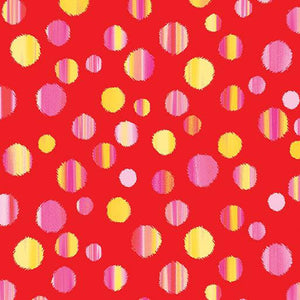 Benartex - Patio Splash - Rainbow Dot Red