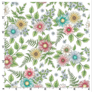 Maywood - Roam Sweet Home - Wildflowers White