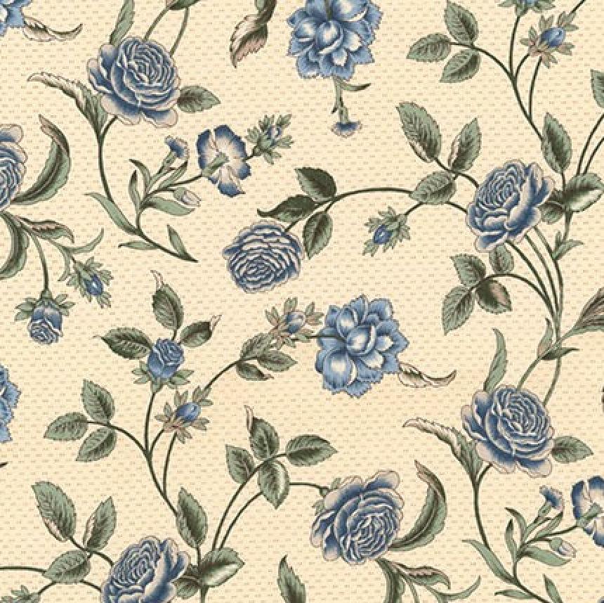 Robert Kaufman - Florals Dusty Blue