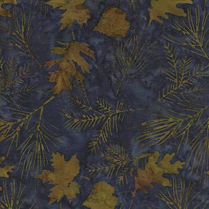 Fat Quarter - Sea Canyon - Leaf Sprigs Batik