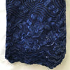 Dark Blue Embroidered Net Fabric Embellished