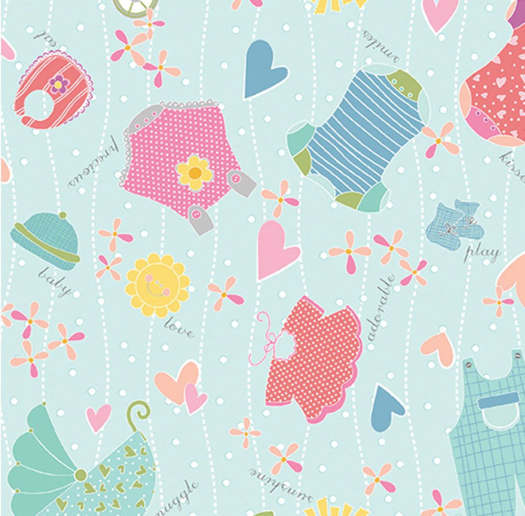 My Little Sunshine - Clothes Light Turquoise Yardage