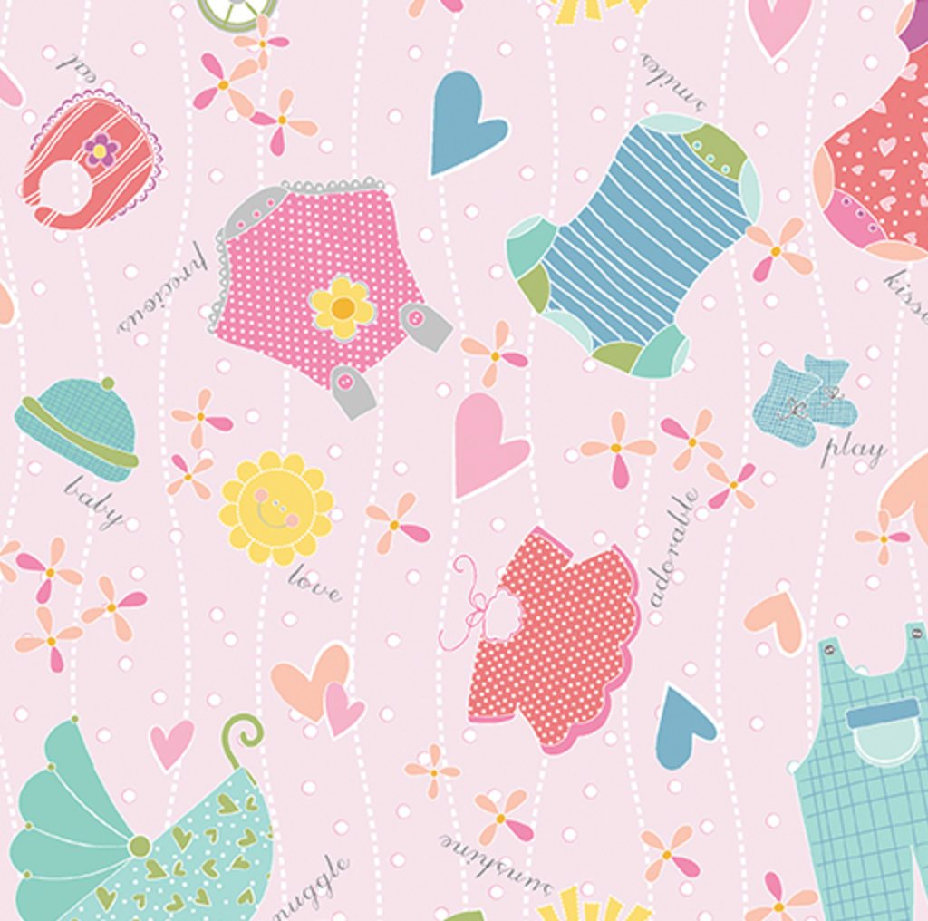 My Little Sunshine - Clothes Light Pink Yardage