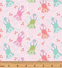 My Little Sunshine - My Little Monkeys Light Pink Yardage