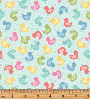 My Little Sunshine - My Little Duck Light Turquoise Yardage