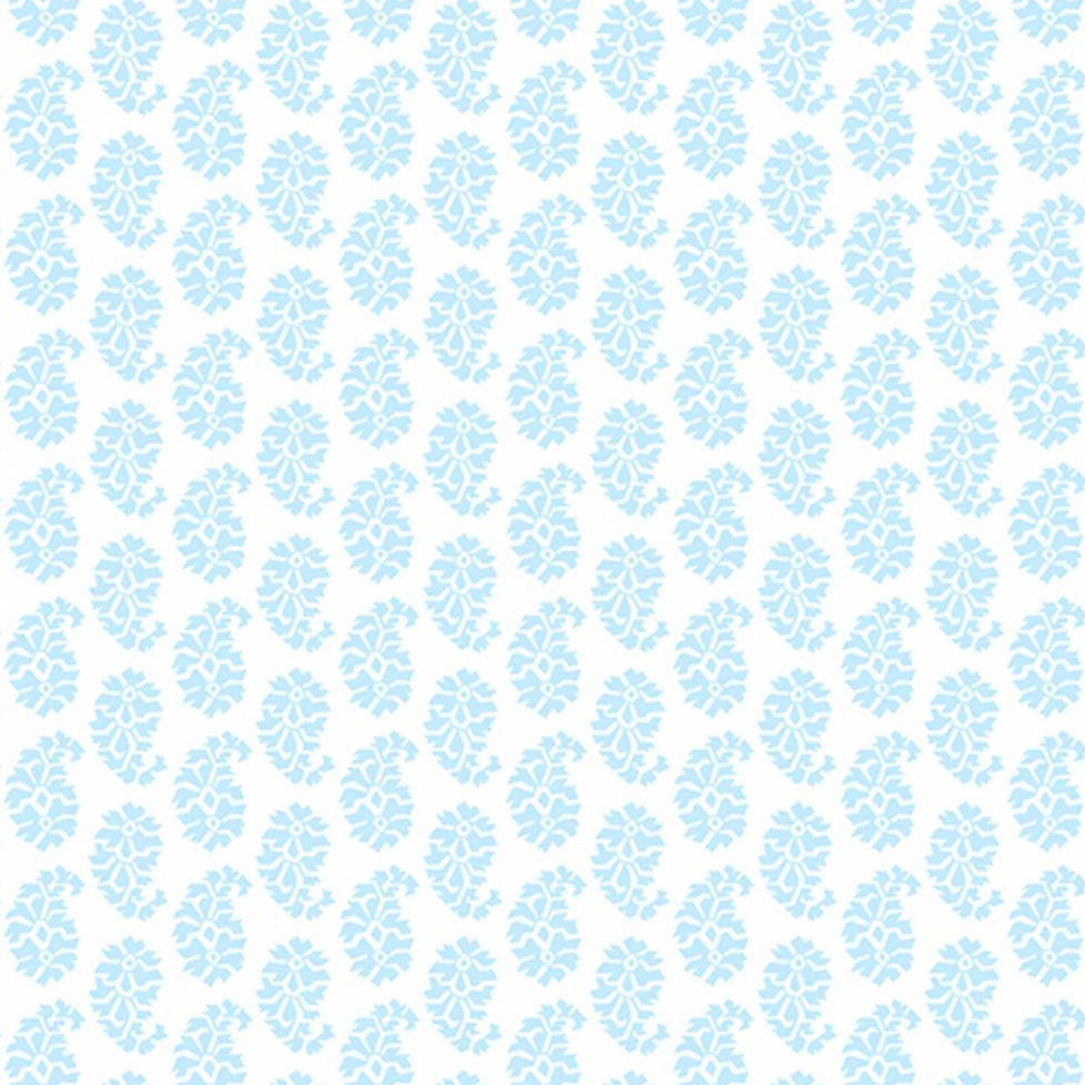 Andover - Joyful - Aqua Paisley Fabric 