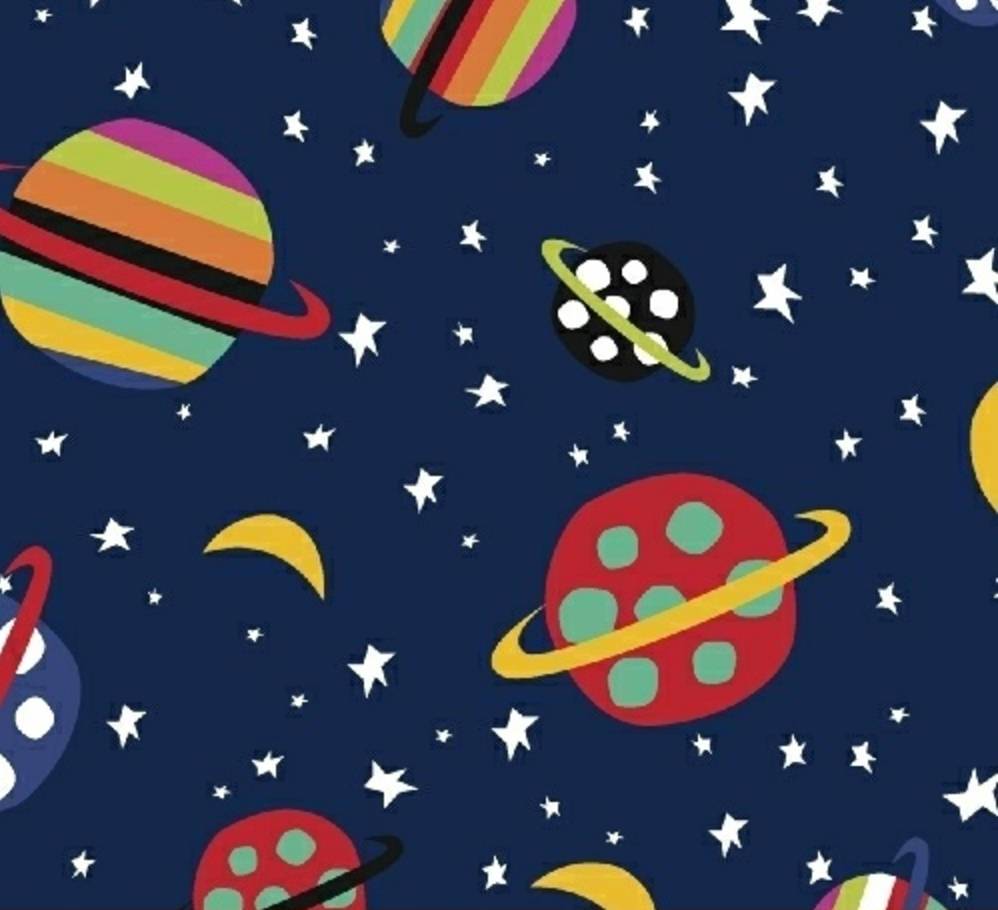 Aliens - Stars and Planets Yardage