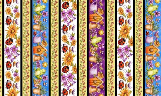 Garden Glory - Stripe-It Yardage