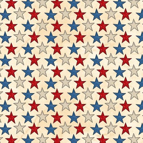 American Honor Stars Ivory - Blank Quilting