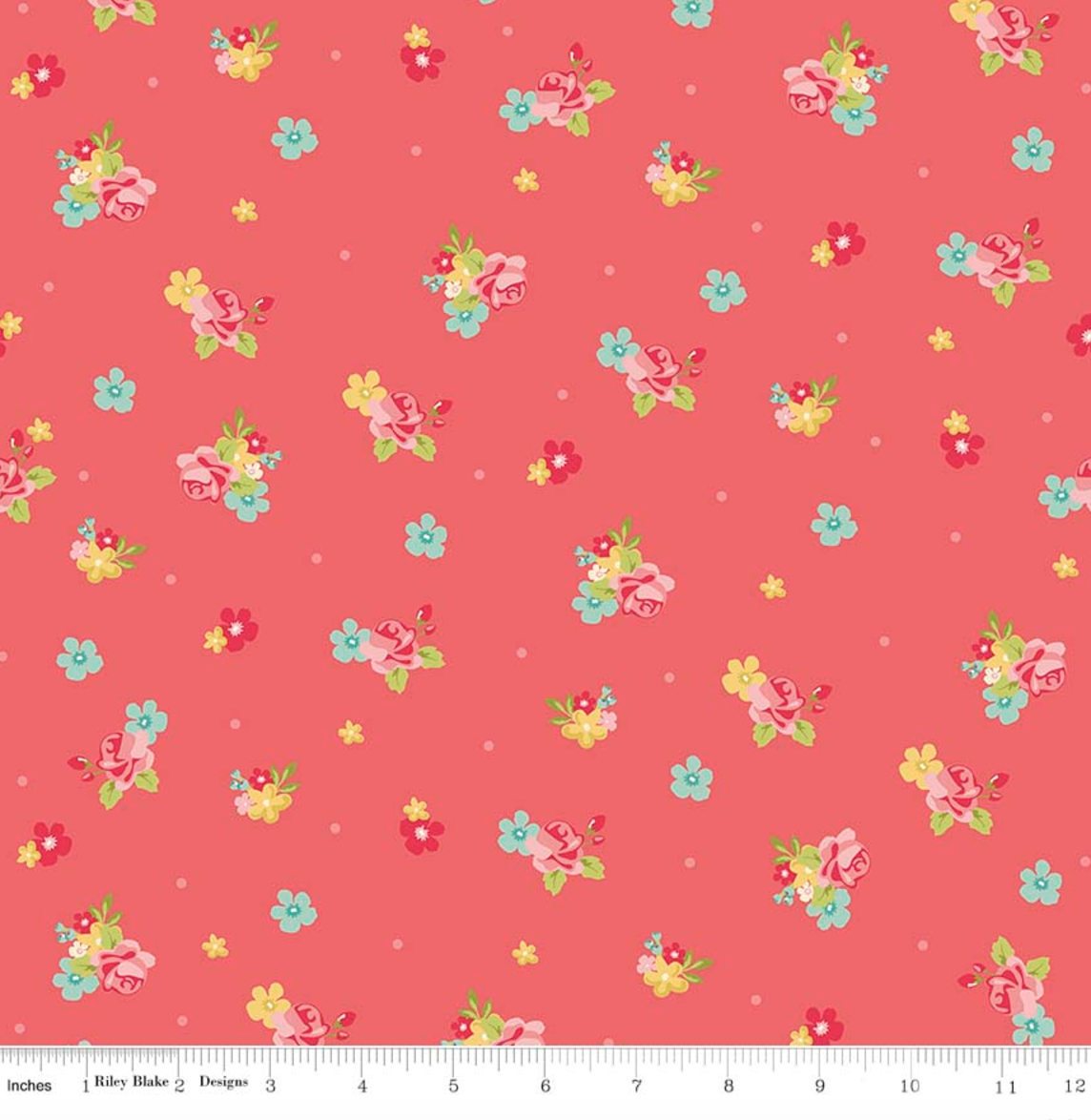 Hello Gorgeous Flower Toss Pink by Riley Blake | Designer Fabrics