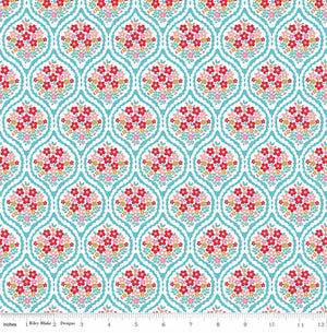 Forget Me Not - Chain Aqua Yardage