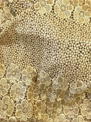 Embroidered Net Fabric Embellished with Sequins