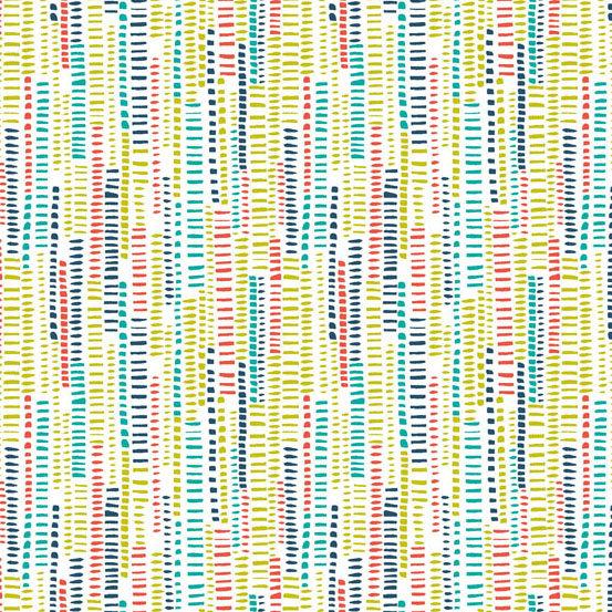 Modern Retro - Stripe Turquoise Yardage