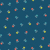 Modern Retro - Flower Scatter Blue Yardage