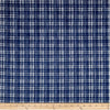 Cotton Boucle Prints Plaid Indigo Yardage - 55" Width