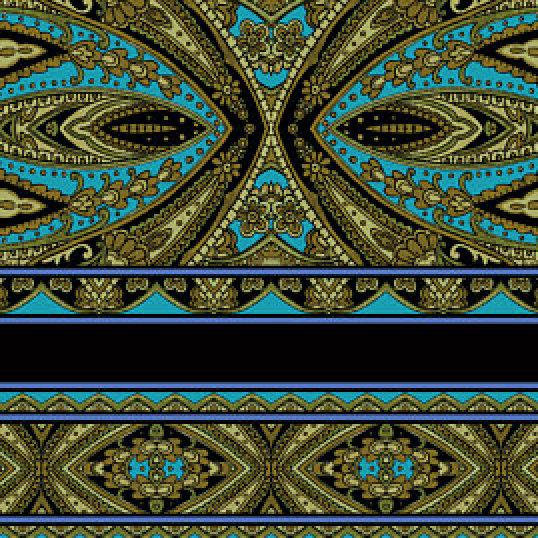 Casablanca Border - Bright Teal - RJR Fabrics