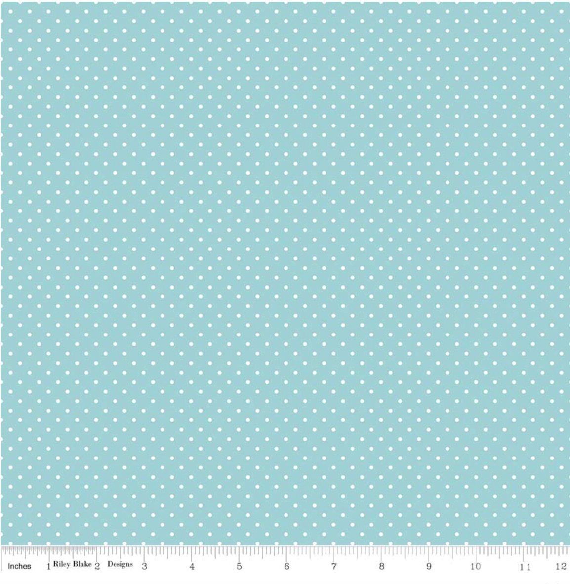 Swiss Dot Aqua Flannel Yardage