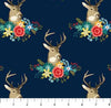 Northcott - Chloe - Deer Heads Navy