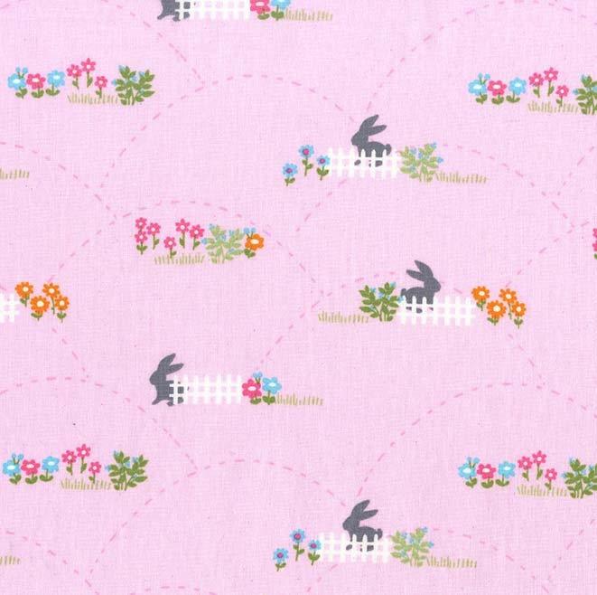 Hopping Fences Pink by Michael Miller Fabrics