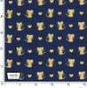 Glitter Critters - Nice Mice Navy/Gold Glitter Yardage