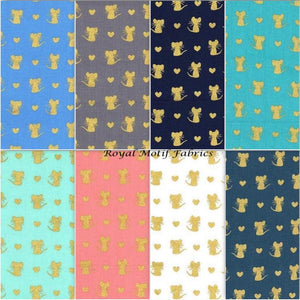 Glitter Critters - Nice Mice Fat Quarter Bundle - 8 Fat Quarters