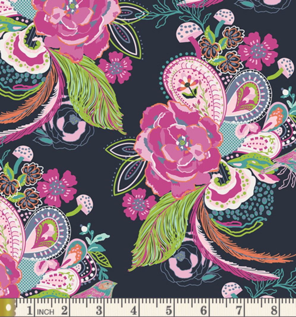 Petal and Plume - Nib and Pluck Zinnia Voile Yardage