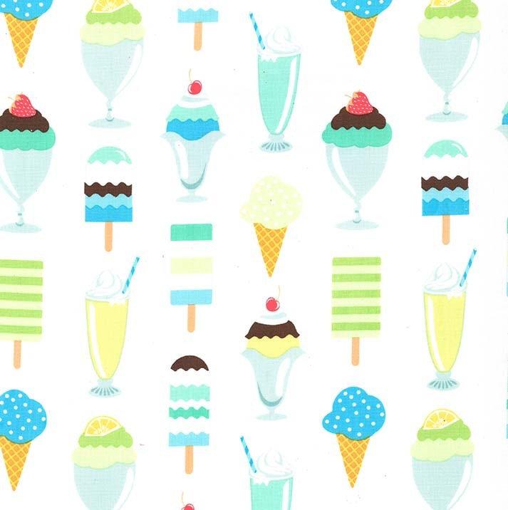 Fat Quarter - Michael Miller Fabrics - Ice Cream You Scream - Get The Scoop Icing