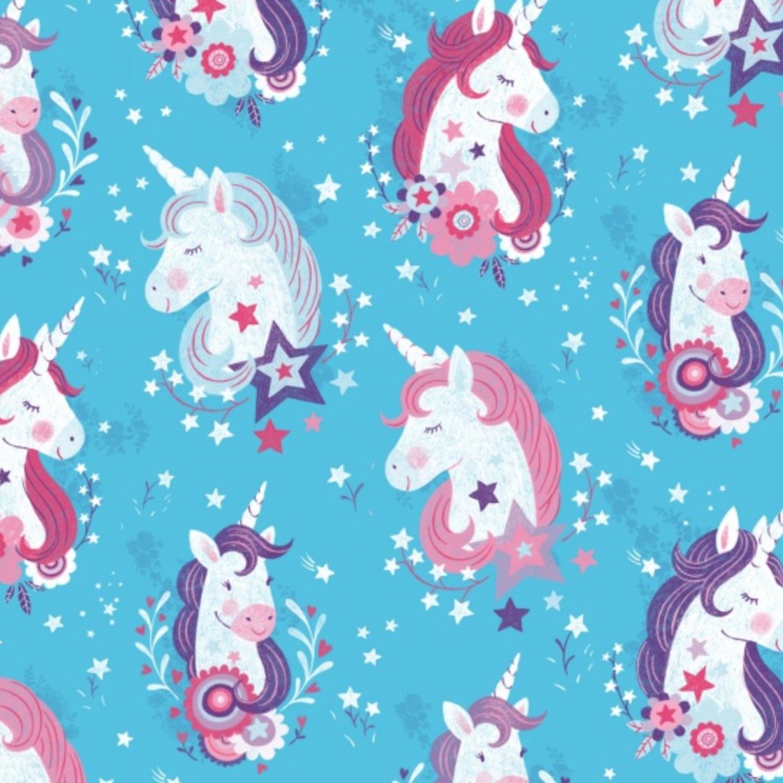 Studio E Fabrics - Unicorn Kisses - Unicorn Heads 4052-11