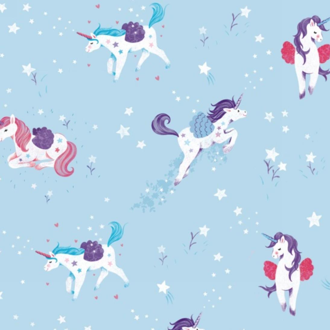 Unicorn Kisses - Unicorn Tossed Allover Yardage