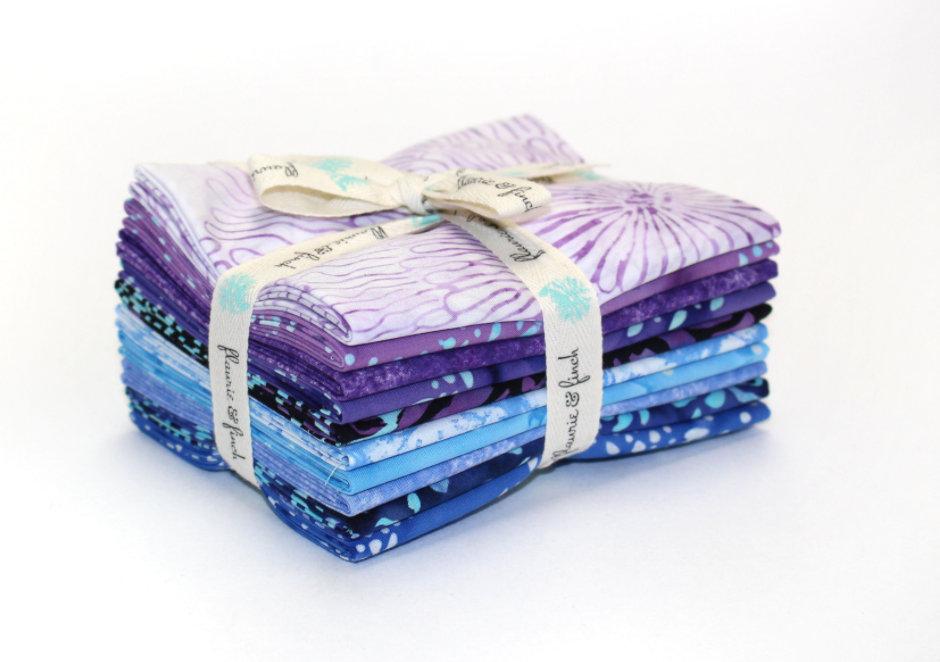 Blossom Batiks Splash Violet Fat Quarter Bundle