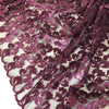 Dark Plum Embroidered Net Fabric Embellished