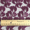 Dark Plum Embroidered Net Fabric Embellished