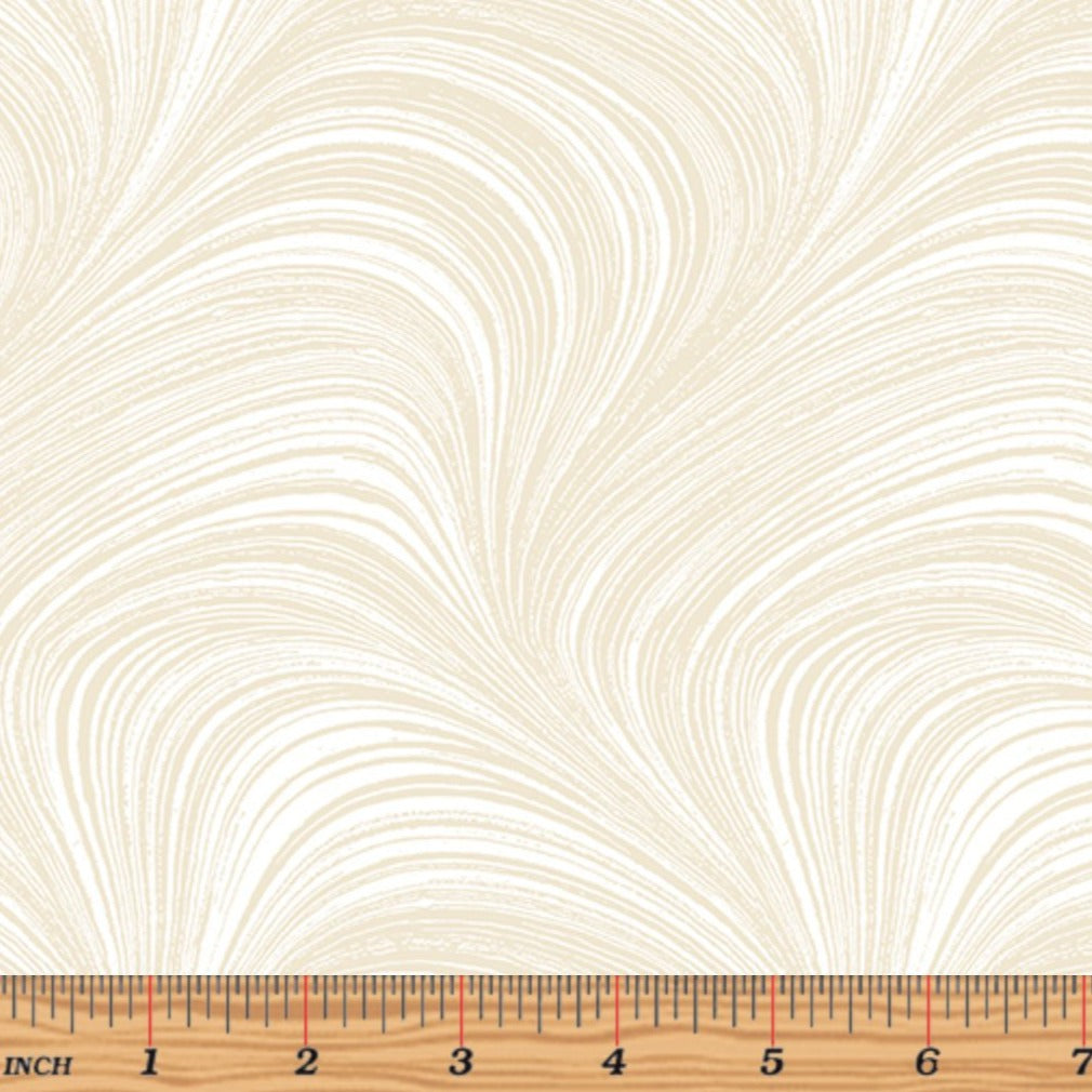 Wave Texture Cream Wide Quilt Backs for Benartex