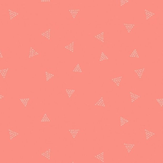 Chroma Basics - Triangle Dot - Coral Yardage