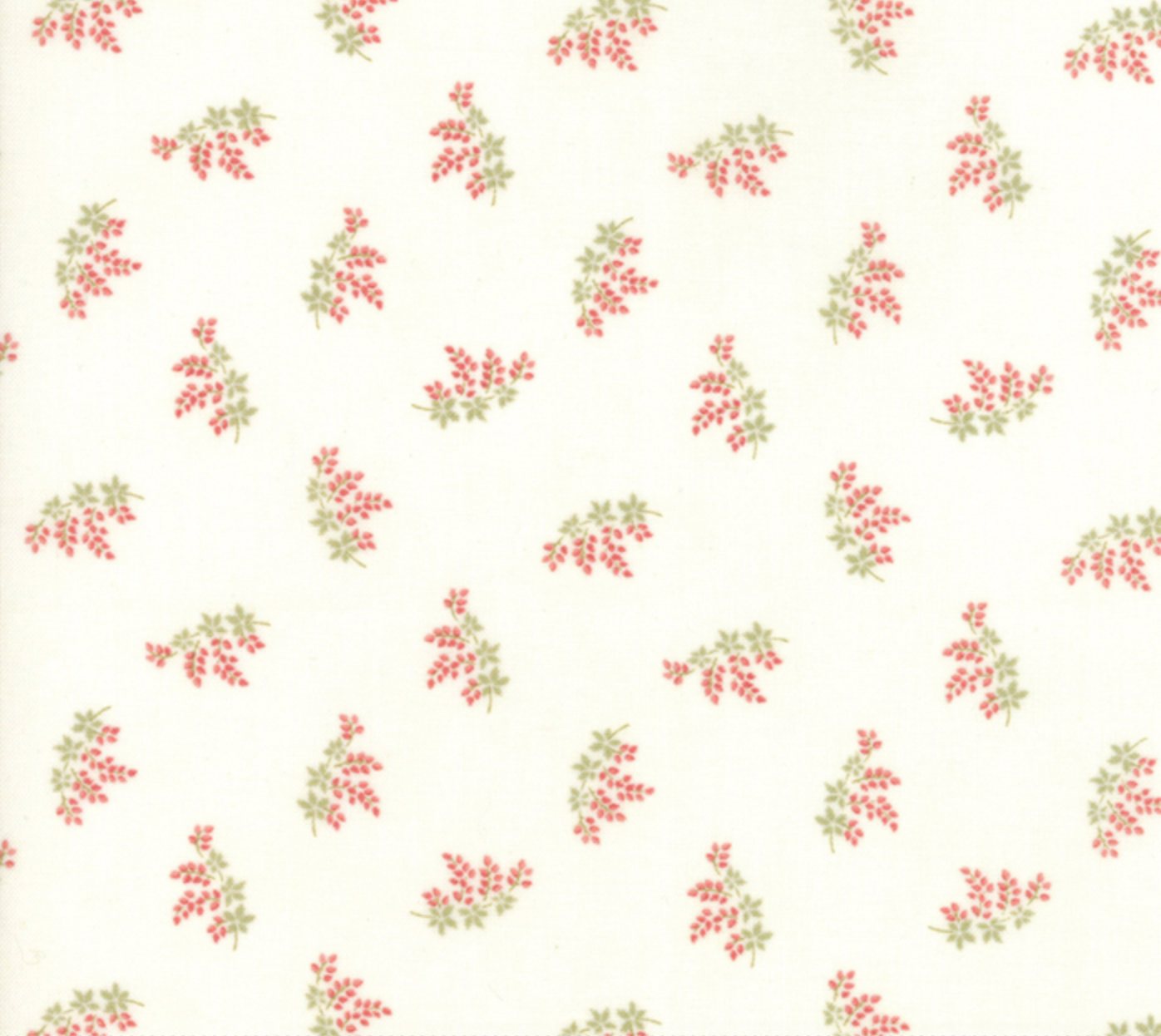 Victoria - Floral Charlotte Red/Rouge on Ivory Yardage