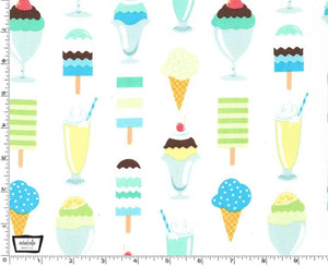 Fat Quarter - Michael Miller Fabrics - Ice Cream You Scream - Get The Scoop Icing