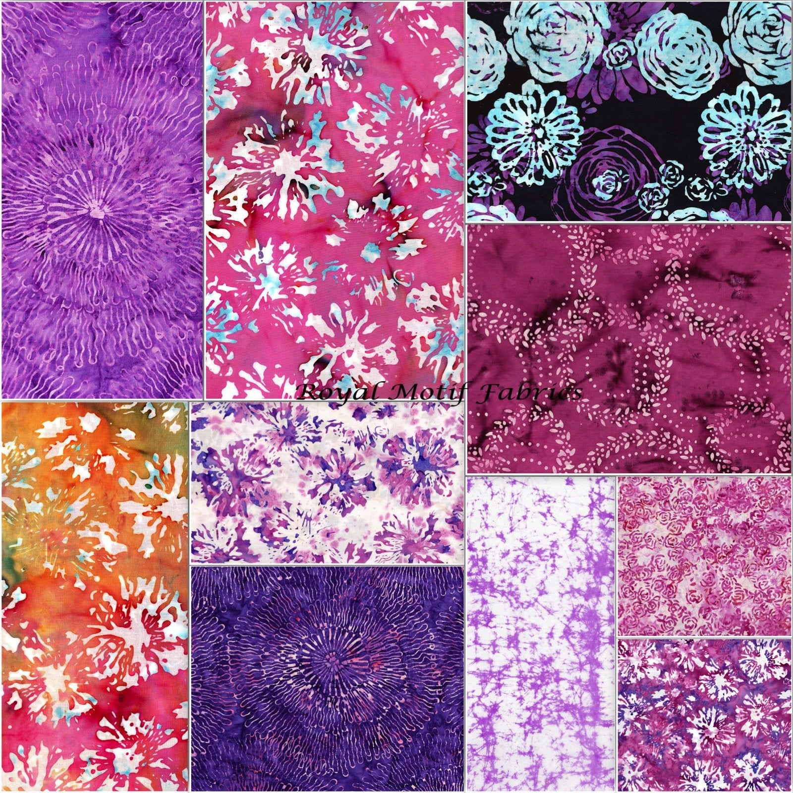 Blossom Batiks Splash Zinnia Fat Quarter Bundle