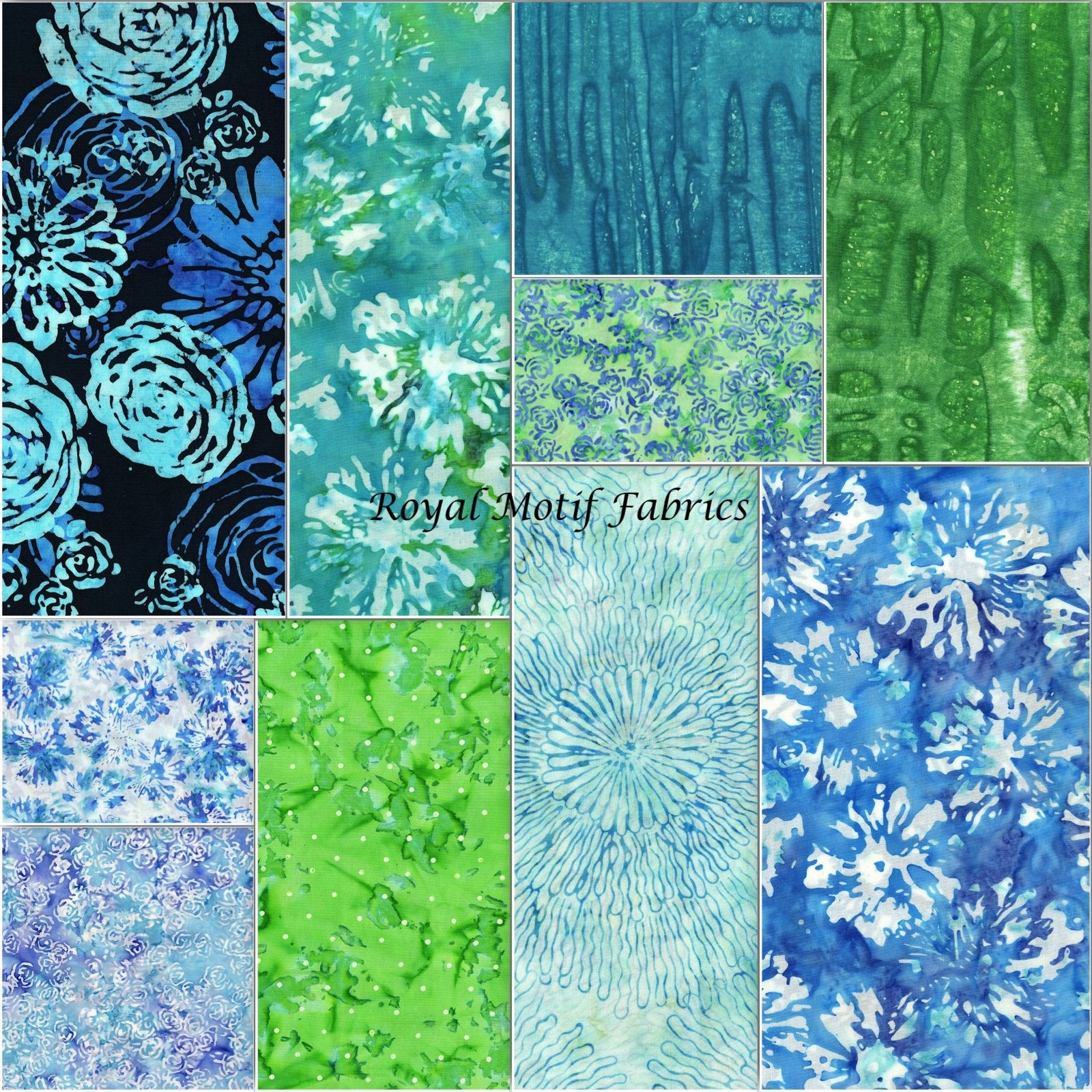 Blossom Batiks Splash Pool Fat Quarter Bundle