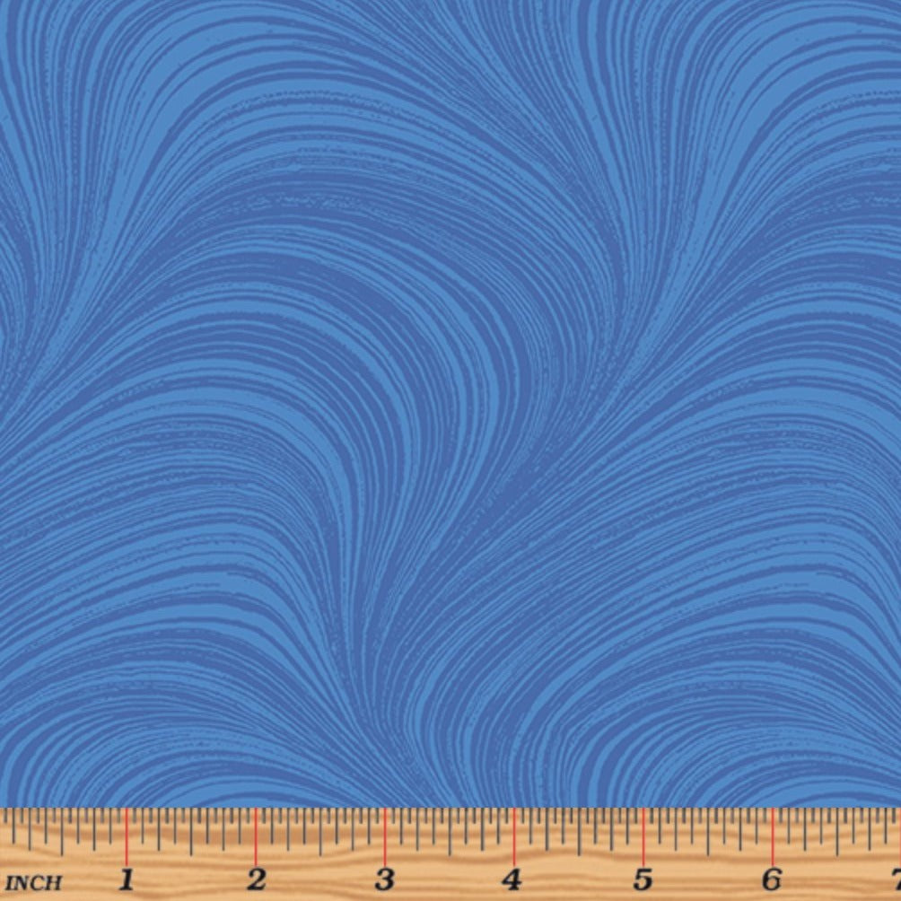 Wave Texture Blue Wide Quilt Backs for Benartex