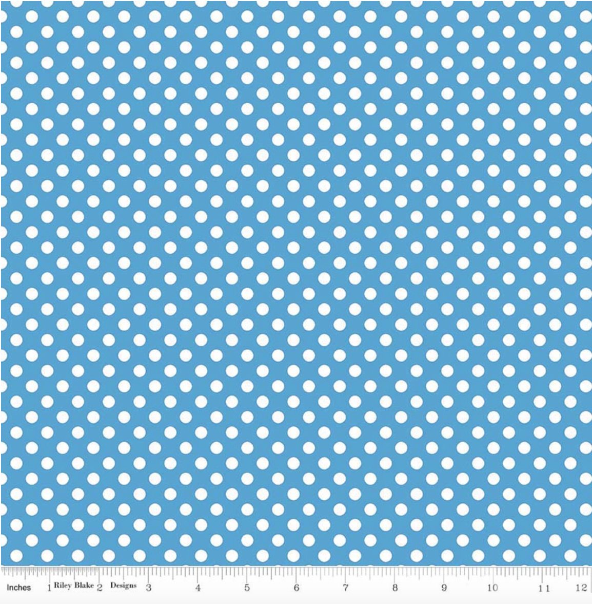 Small White Dots - Small Dot Medium Blue