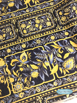 Canterbury - French Blue/Gold Metallic Fabric